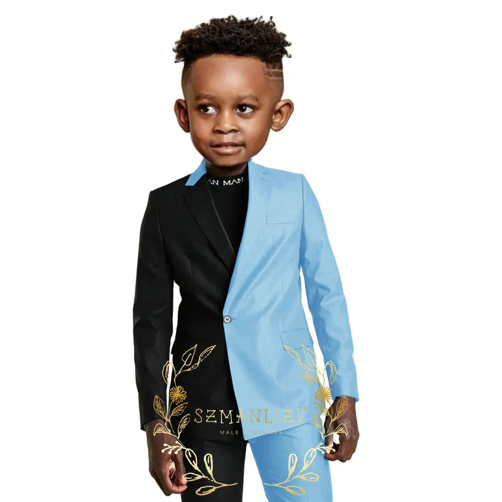 Suits for Flower Boy Kids Formal Jacket Pants Wedding Tuxedo 2 Pieces Children Suit for Birthday Party Photograph Show