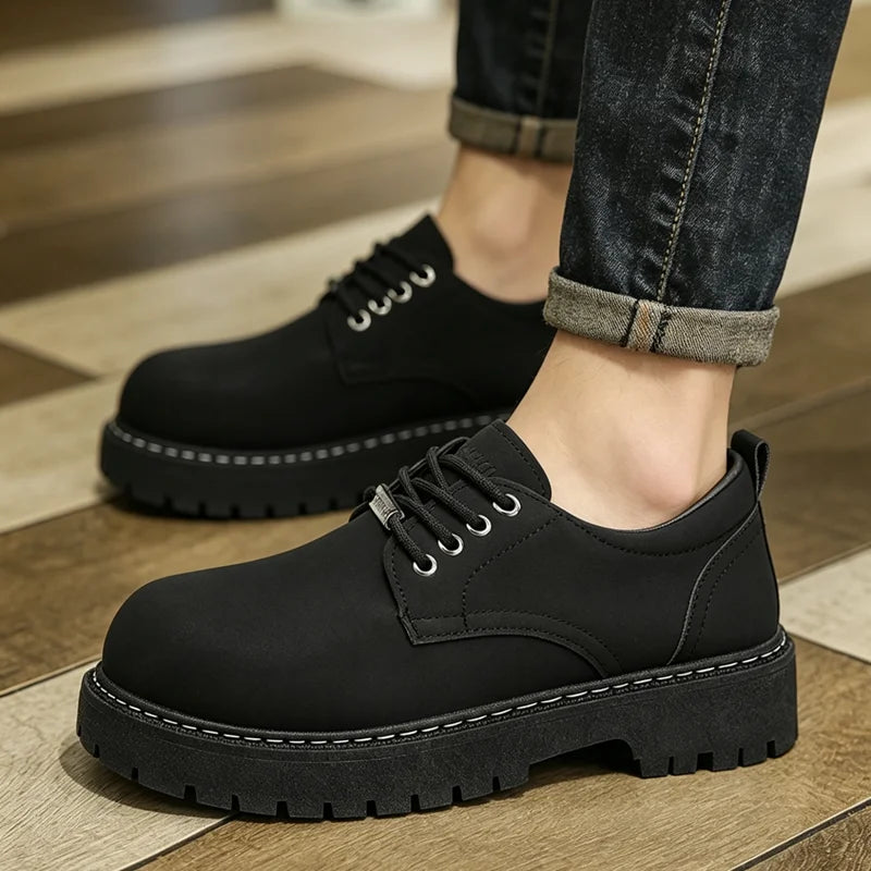 Spring Autumn Men's Business Dress Shoes Black Casual Simple Comfortable Anti Slip Wear Resistant Round Head Men's Shoes
