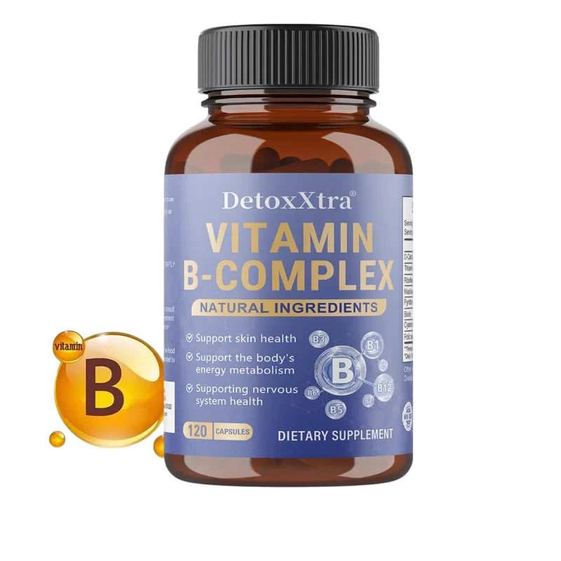 Vitamin B Complex Capsules Relieve Stress Energy Metabolism Nervous System Immune Wellness Support Vegetable Capsules