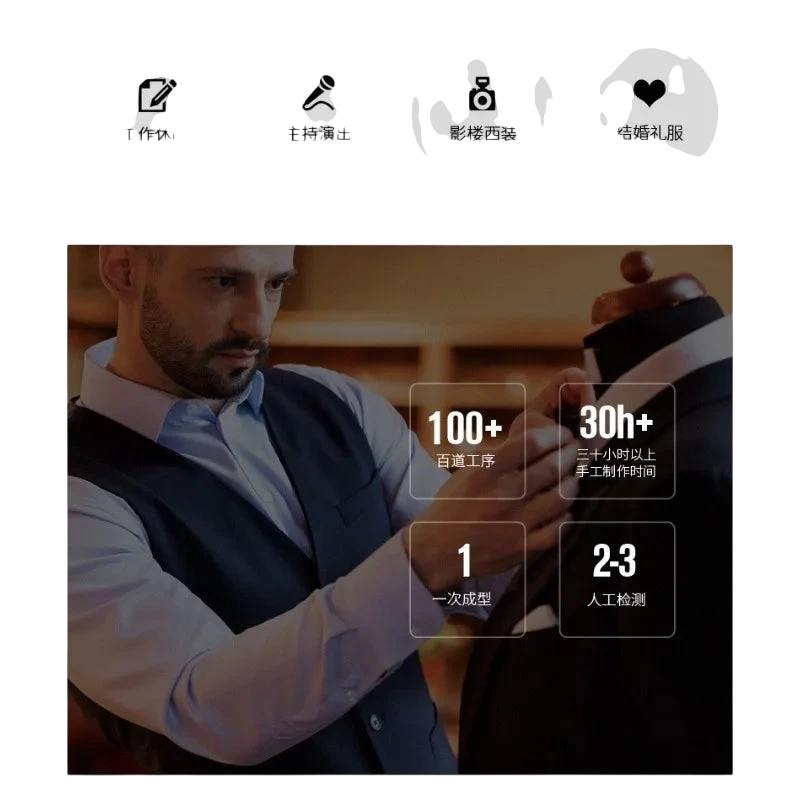 Men 3Pcs Set Suits Slim Fit 2 Buttons Blazer Formal Business Jackets Korean Style Suit Vest Groom Wedding Prom Dinner Waistcoats