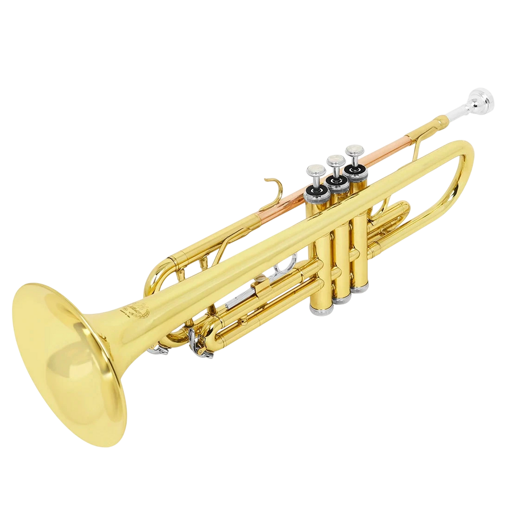 M Mbat Bb B Flat Trumpet Brass Gold Exquisite Durable Musical Instrument With Mouthpiece Bracket Weak Speaker Gloves Strap Case