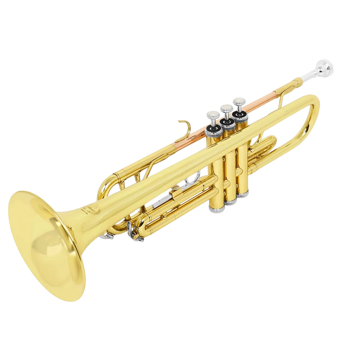 M Mbat Bb B Flat Trumpet Brass Gold Exquisite Durable Musical Instrument With Mouthpiece Bracket Weak Speaker Gloves Strap Case