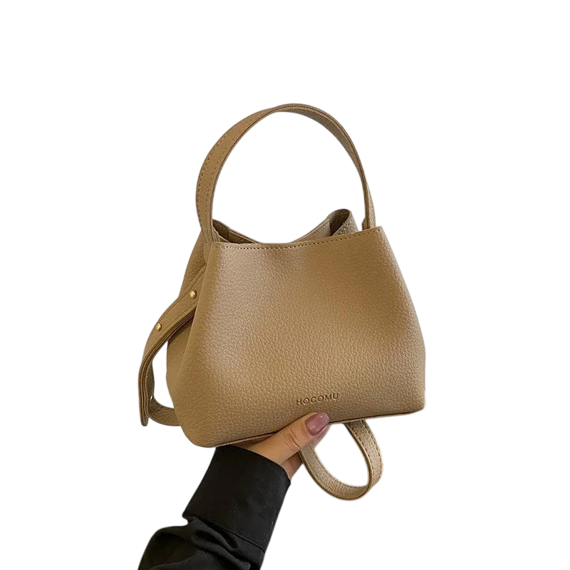Handheld Bucket Bag Womens Fashionable Small Handbag Outdoor Commuting Crossbody Bag