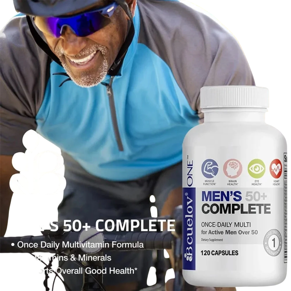 Mens Multivitamin For 50 High Potency Formula For Brain Eye Heart Health For Brain Eye Heart Health 120 Capsules