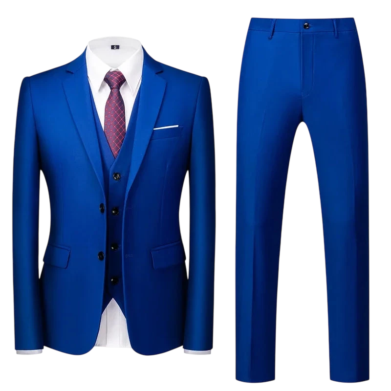 Purple Mens Suit Suit Suit And Vest Plus Pants Fashionable And Casual Two Button Three Piece Suit 16Colors Asian Size M 6Xl