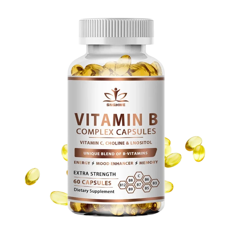 Efficient Vitamin B Complex Containing Vitamin C B1 B2 B3 B5 B6 B12 Biotin Natural Energy Complex