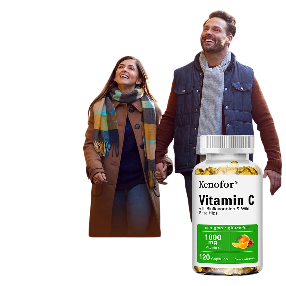 Vitamin C 1000Mg With Bioflavonoids Wild Rose Hips Supports Skin Health Antioxidant Immune System Health 120 Capsules