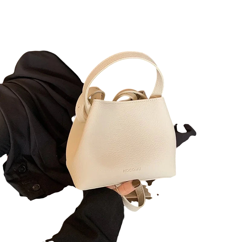 Handheld Bucket Bag Womens Fashionable Small Handbag Outdoor Commuting Crossbody Bag