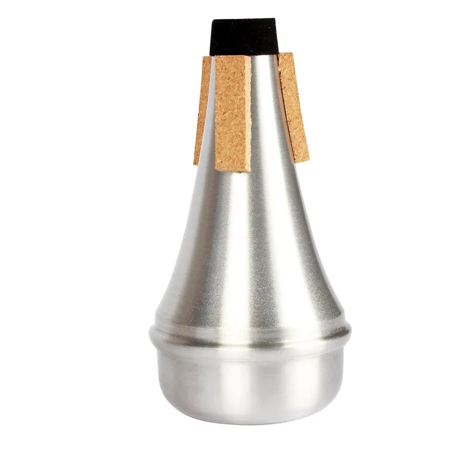 Mute for Trumpet Aluminium Silver Portable Straight Trumpets Mute For Jazz Instrument Practice Beginner