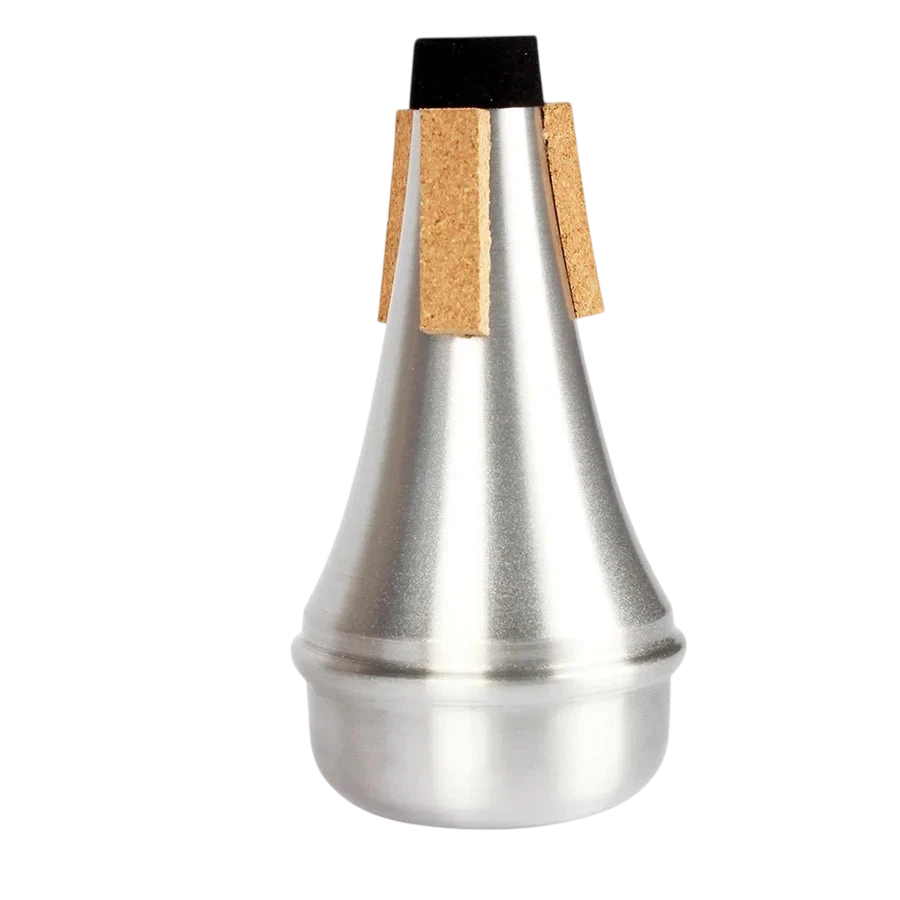 Mute For Trumpet Aluminium Silver Portable Straight Trumpets Mute For Jazz Instrument Practice Beginner