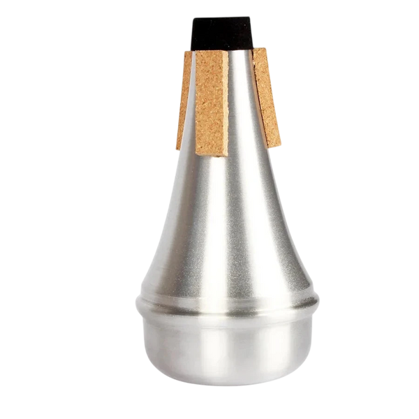 Mute for Trumpet Aluminium Silver Portable Straight Trumpets Mute For Jazz Instrument Practice Beginner