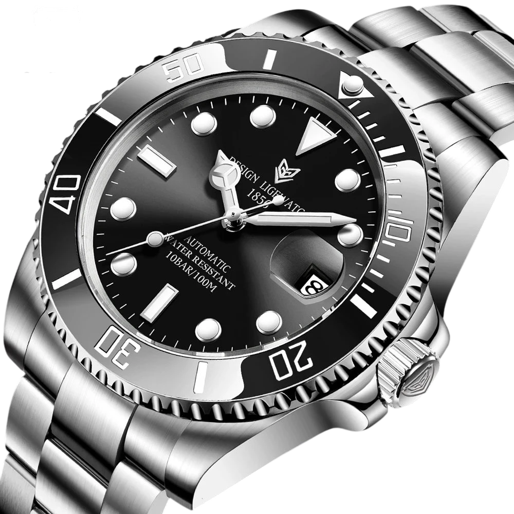 Lige New Fashion Mens Mechanical Wristwatches Business Watch Men Waterproof Sport Automatic Watch For Men Relogios Masculino