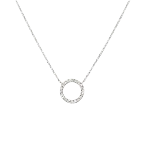 Fashion Trend Elegant Jewelry Simple Crystal Circle Pendant Necklace Golden Color Unquie Women Necklace Party Gift Wholesale