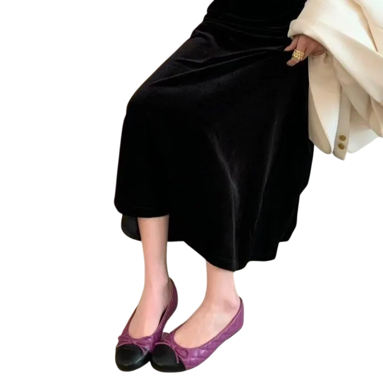 Womens Two Tone Bowtie Flat Heel Loafers Slip On Round Toe Dress Flats Comfortable Vintage Shoes For Office Daily Wear Party