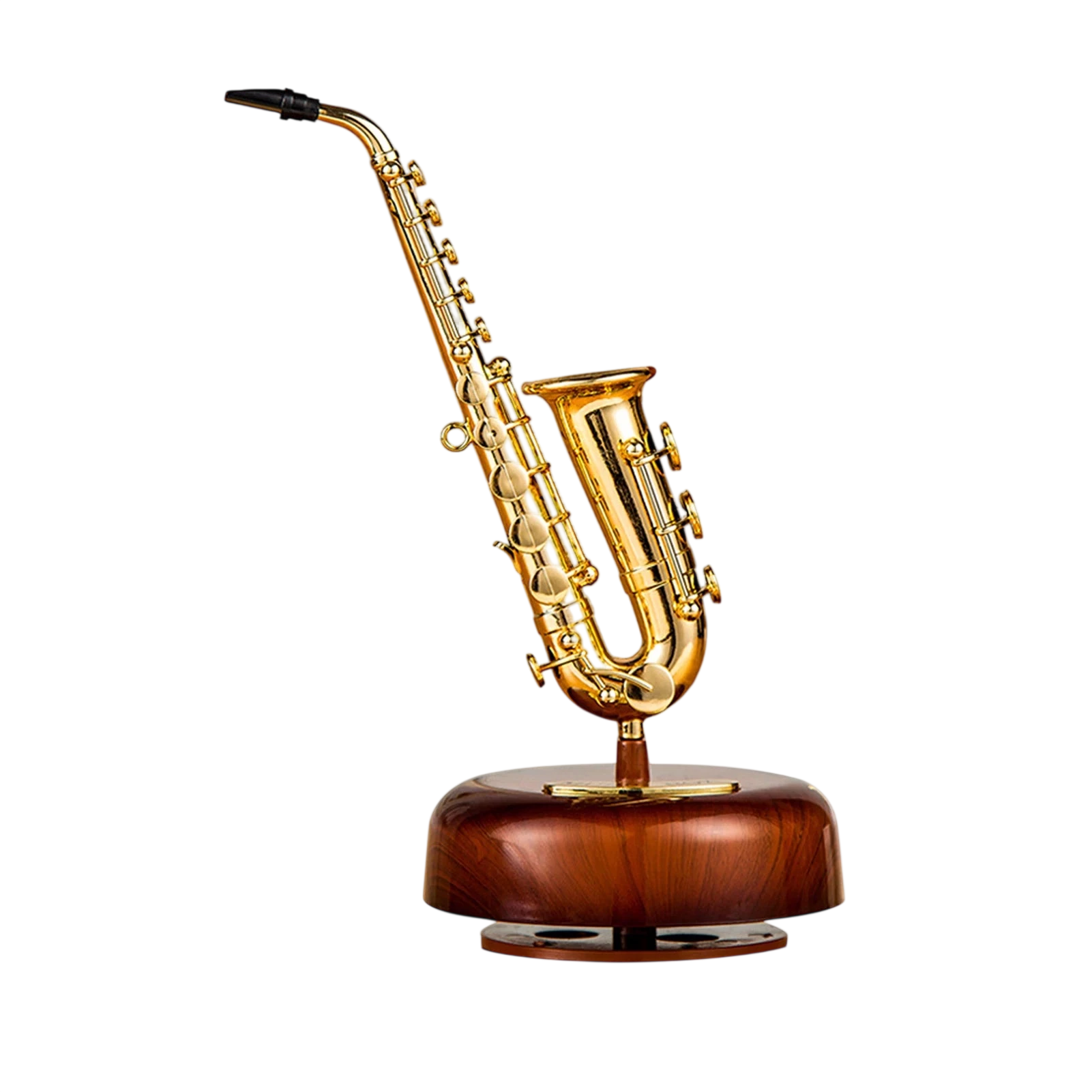 Saxophone Music Box Classical Wind Up Musicbox Twirling Music Box Rotating Base French Horn Trumpet Saxophone
