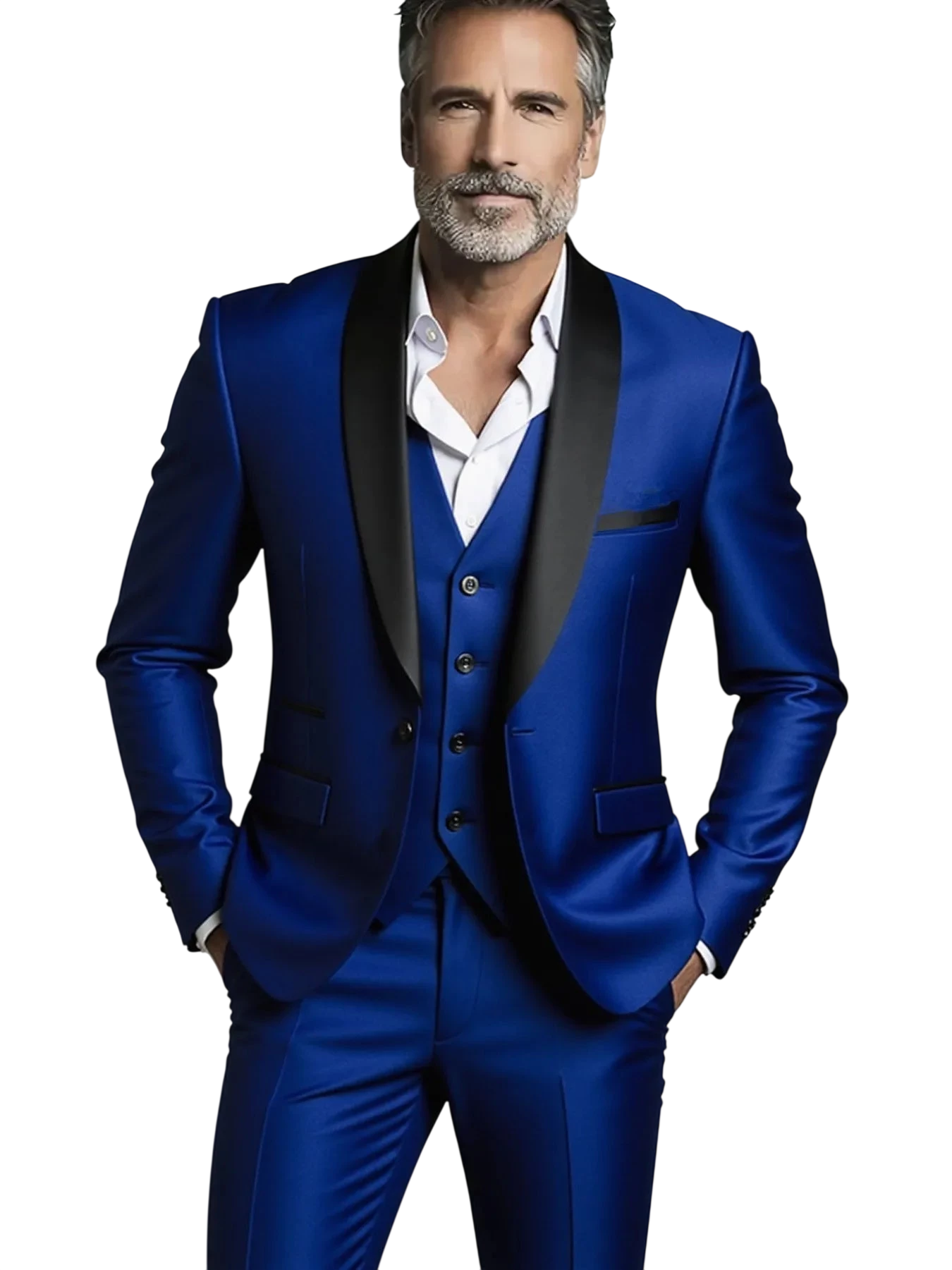 Suit Suit Vest Pants Mens Business Solid Color Fashion Slimming Work Solid Color Plus Size Formal Dress Wedding Best Men Suit