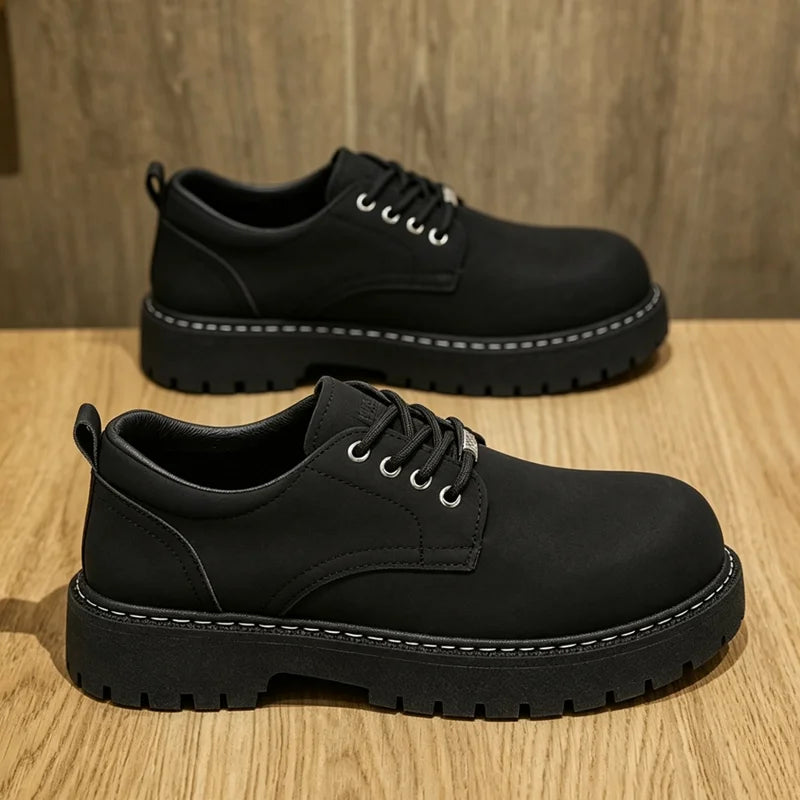 Spring Autumn Men's Business Dress Shoes Black Casual Simple Comfortable Anti Slip Wear Resistant Round Head Men's Shoes