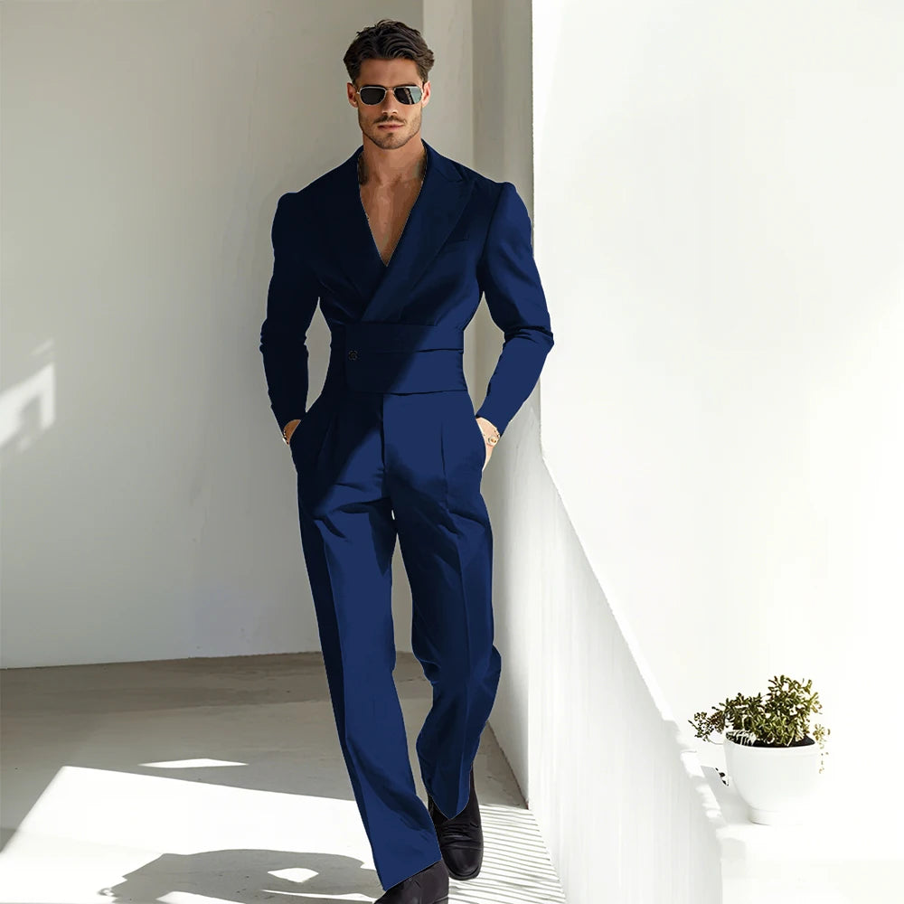 Sexy Men Suits Special Occasion Peak Lapel Skim High Quality Strong 2 Pieces Jacket Pants Banquet Business Luxuery Male Clothing