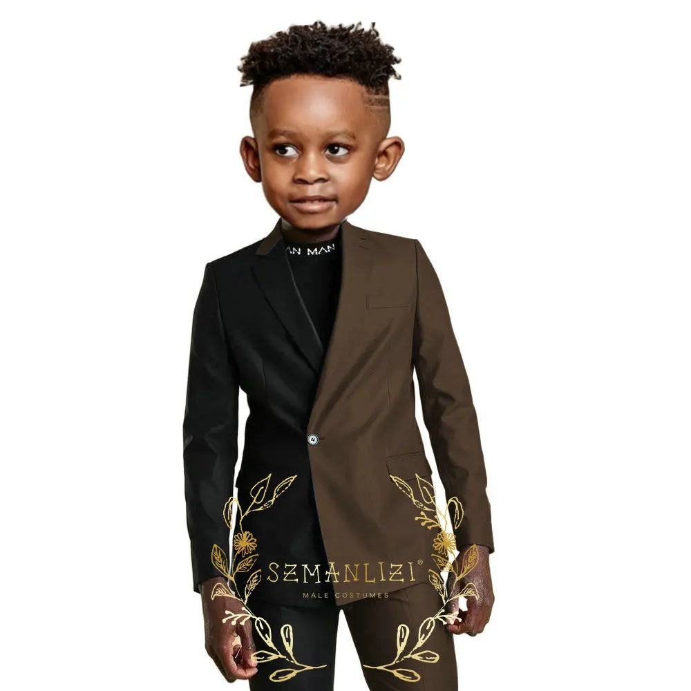 Suits for Flower Boy Kids Formal Jacket Pants Wedding Tuxedo 2 Pieces Children Suit for Birthday Party Photograph Show