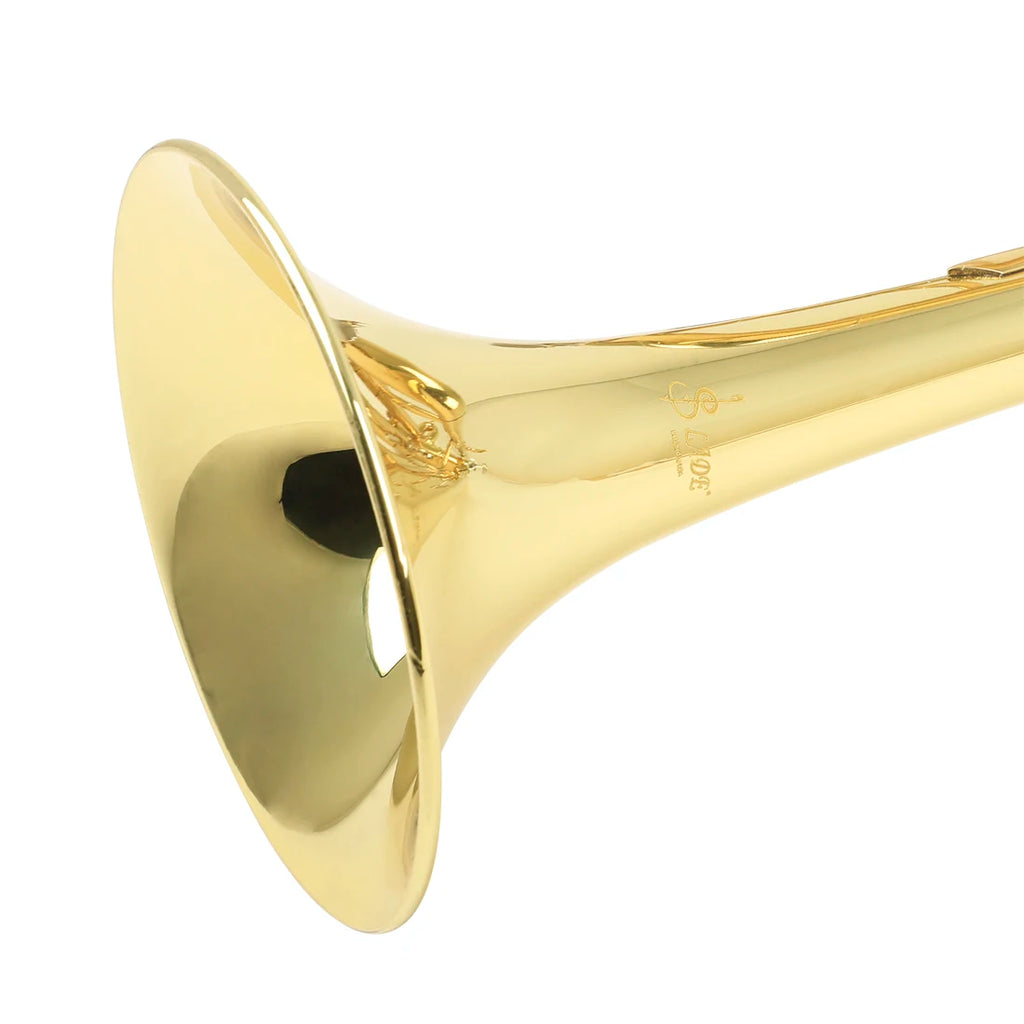 SLADE Trumpet Bb B Flat Brass Material Trumpet Professional Musical Instrument With Case Mouthpiece Gloves Cleaning Cloth Strap