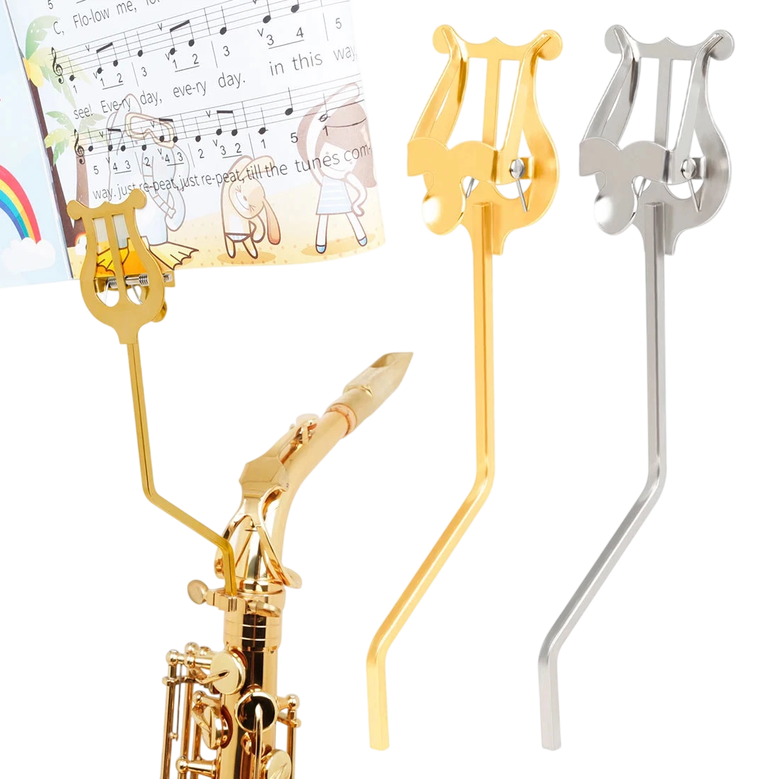 Music Stand Clarinet Trumpet Flute Alto Saxophone Portable Marching Sheet Music Stands Musical Instruments Accessories