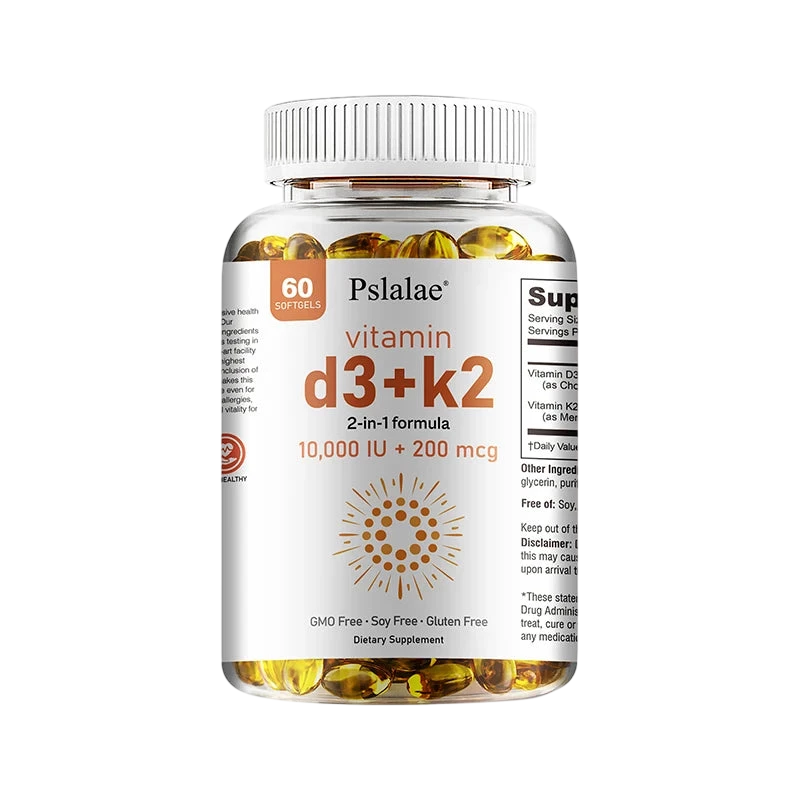 Vitamin D3 10000 Iu With K2 200 Mcg 2 In 1 Support Immune Heart Joint Teeth Bone Health