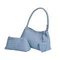 Womens Hand Woven Handbag2026New Trendy Fashion Niche Underarm Bag Simple Shoulder Bag Bucket Bag Mother Daughter Bag