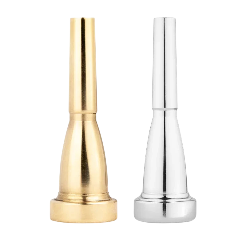 Gold Plated 7C Small Trumpet For Student Band School Beginner Trumpet Mouthpiece Musical Instrument Accessory Bullet Shaped Universal Labor Saving Mouthpiece