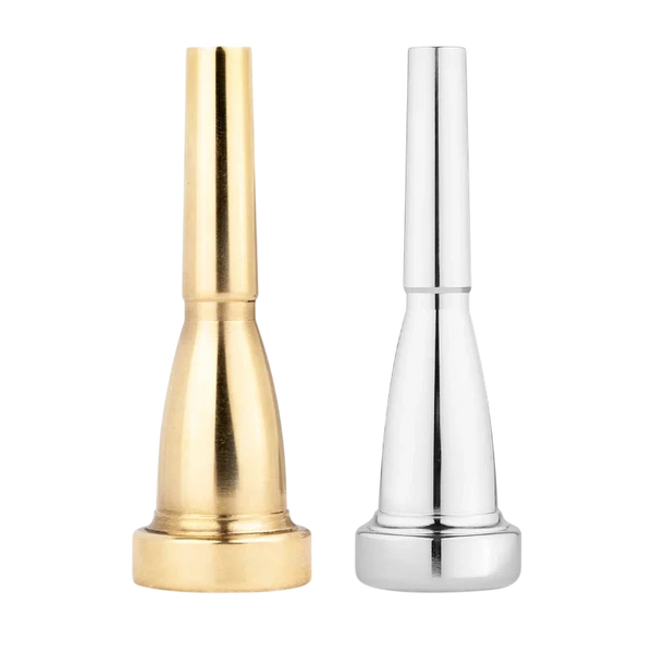 Gold-Plated 7C Small Trumpet for Student Band, School Beginner Trumpet Mouthpiece, Musical Instrument Accessory, Bullet-Shaped Universal Labor-Saving Mouthpiece