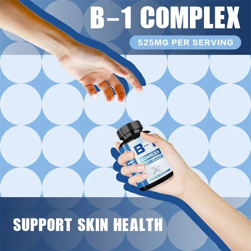 Vitamin B1 Complex - Fatigue, Digestion, Stress, Mood Formula, Boosts Energy and Metabolism