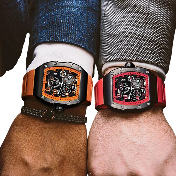 Men's Watch Sports Brand Fashion Trend Fully Automatic Quartz Wristwatch Hollow Waterproof Black Warrior Male Clock Watches