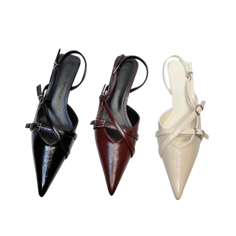 Elegant Party Dress Shoes For Women Sandals Womens Pointed Toe Heels Designer Stripper Shoe Talon Low Heels Pumps Zapatos