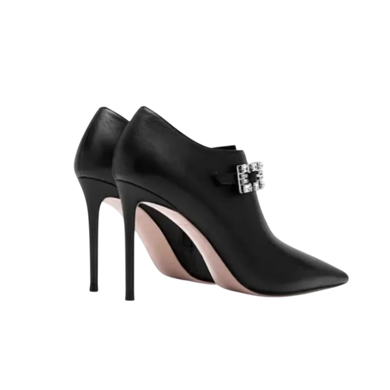 European American Fashion Black Women High Heeled Shoes Bridal Wedding Dress Banquet Fashion Party Sexy Single Shoes Size 35 45