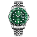 Men Famous Brand Watches Students Boys Fashion Stainless Steel Band Casual Calendar Quartz Watch Green Relogios Masculinos 2024