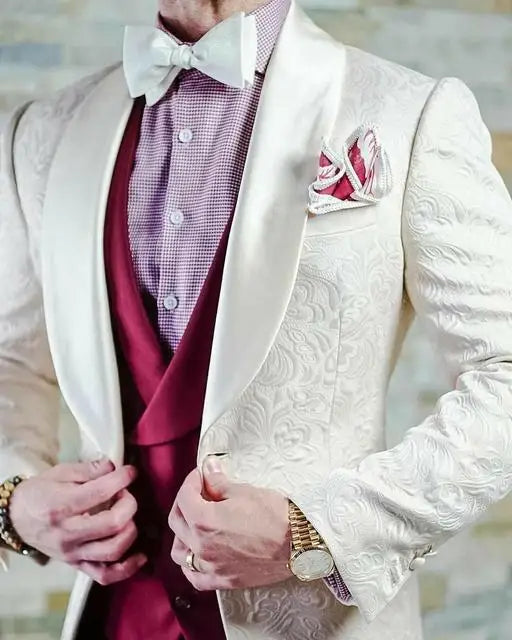 Men's Wedding Suit 2023 Italian Design Custom Black Smoking Tuxedo Jacket 3-piece Set (coat Vest Pants) Men's Groom Terno Suit