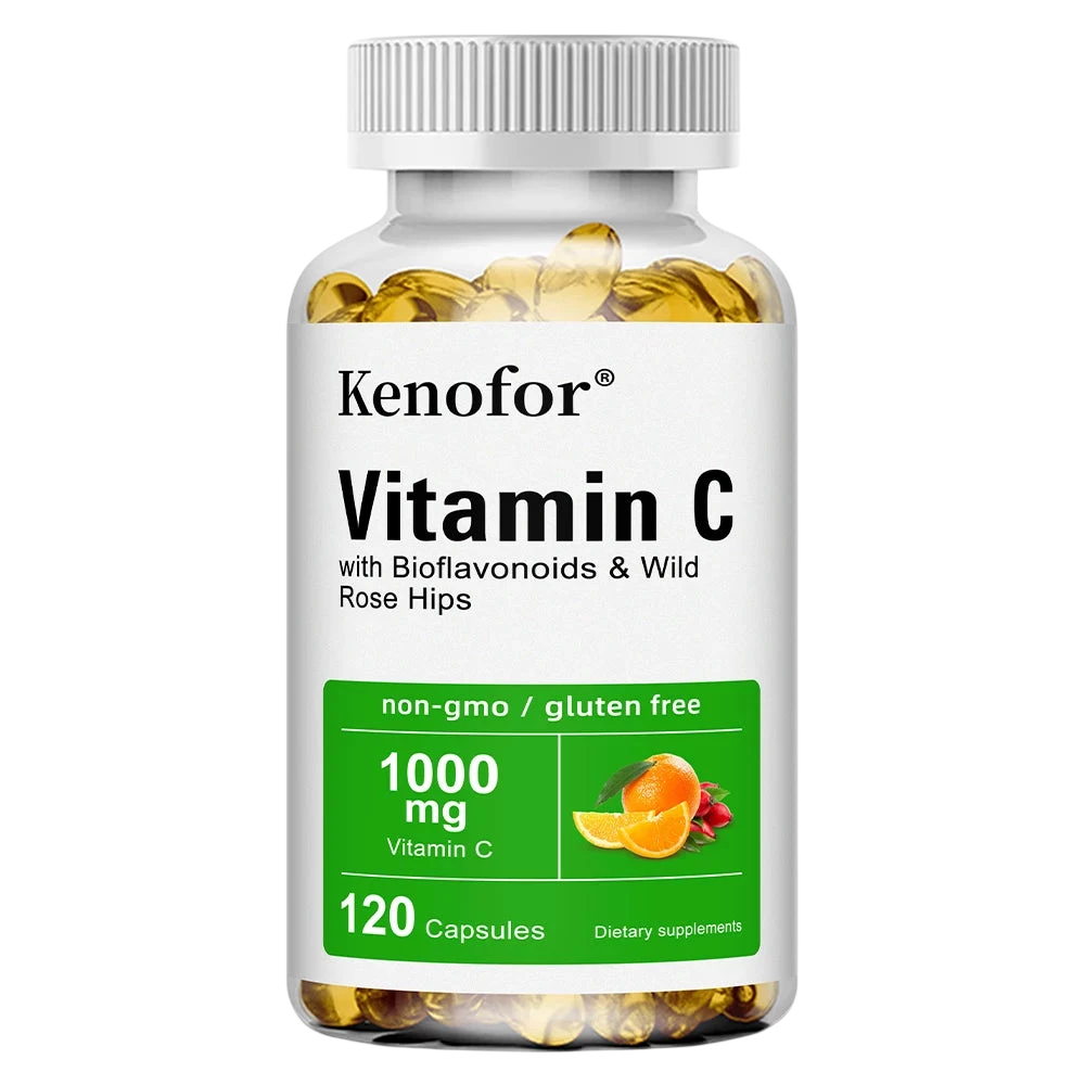 Vitamin C 1000 Mg With Citrus Rosehip Immune Support Collagen Production Skin Health Antioxidant 120 Capsules