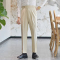 Straight Man Suits Pants Social Tailoring Business High Waist Trousers for Men Summer 2025 Formal New in Work Wear Elegant Up