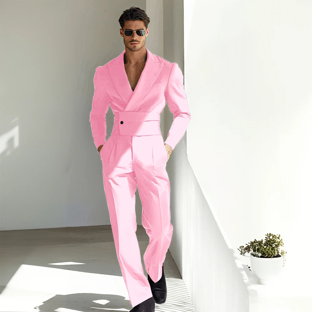 Sexy Men Suits Special Occasion Peak Lapel Skim High Quality Strong 2 Pieces Jacket Pants Banquet Business Luxuery Male Clothing
