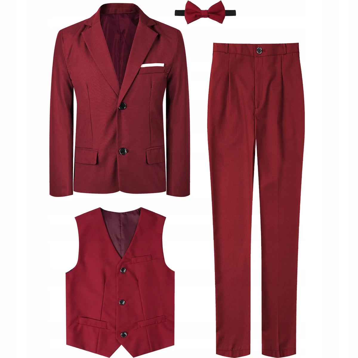 Suits for Boys Kids Wedding Easter Church Tuxedo Teenager School Performance Piano Outfit Set Children Birthday Formal Clothes