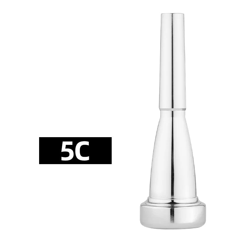 Gold-Plated 7C Small Trumpet for Student Band, School Beginner Trumpet Mouthpiece, Musical Instrument Accessory, Bullet-Shaped Universal Labor-Saving Mouthpiece