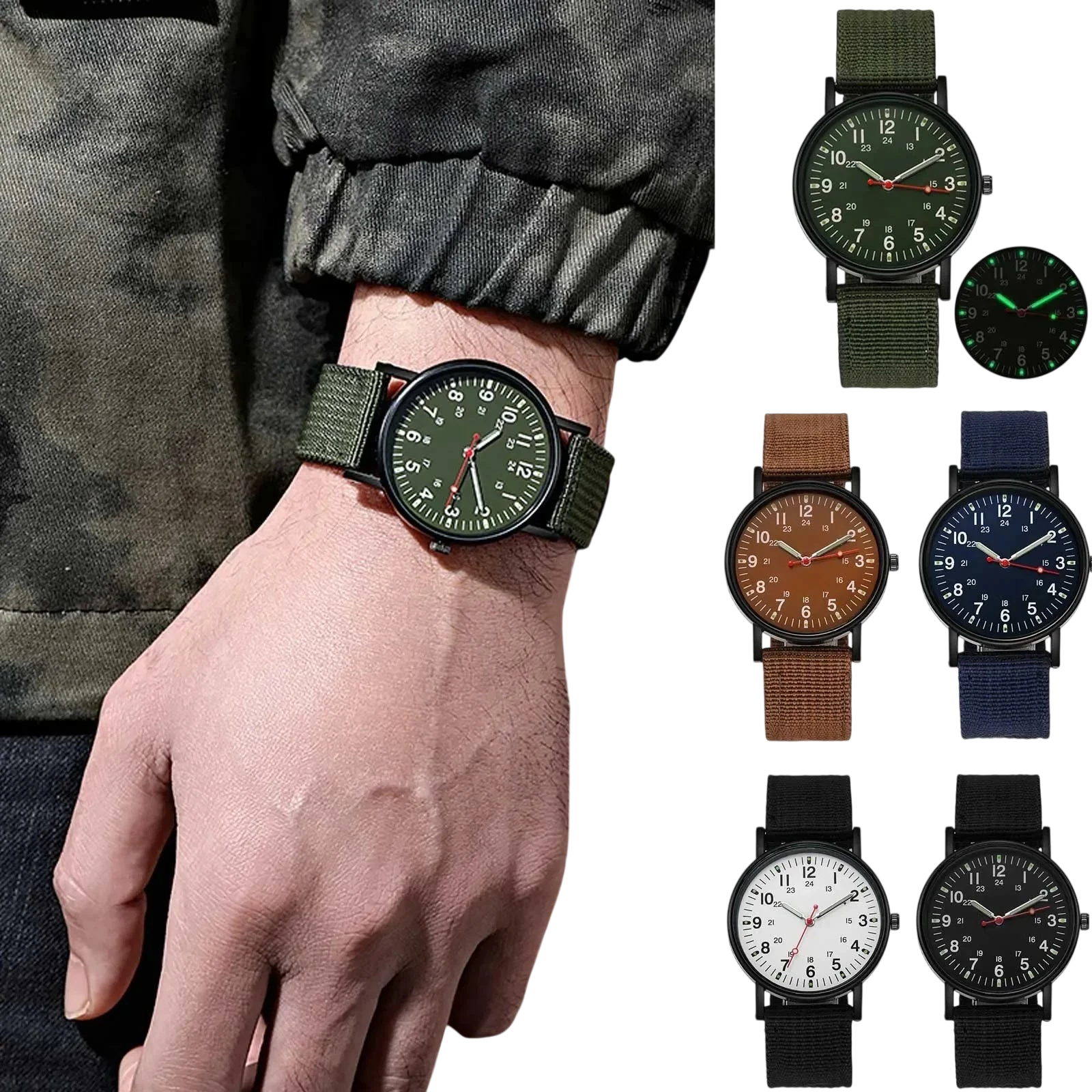 2023 Fashion Men Watches Luxury Brand Fashion Mens Quartz Watch Luminous Hands Male Clock Big Dial Waterproof Man Wristwatch