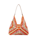 Summer Bohemian Braided Handbag Casual Tote Hollow Straw Beach Bag Woven Shoulder Bag Raffia Rattan Shopping Travel Bag