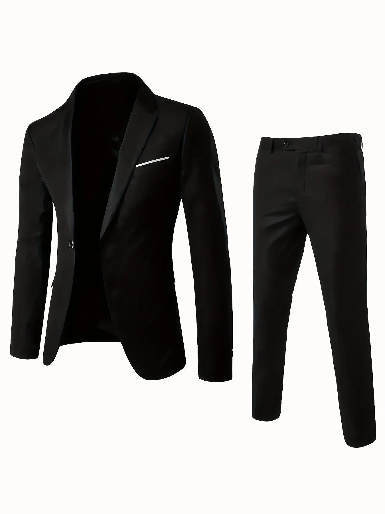 Men's Suit 2pcs Set, Stylish Jacket And Trousers, Elegant Formal Wear for Wedding, Party And Event