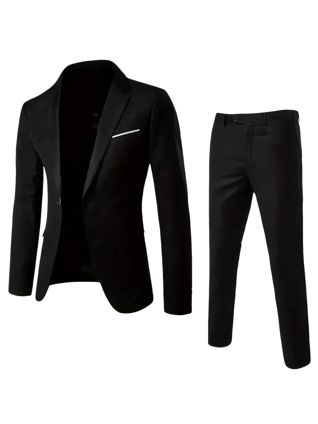 Mens Suit 2Pcs Set Stylish Jacket And Trousers Elegant Formal Wear For Wedding Party And Event
