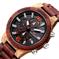 Mens Wood Watches Luxury Luminous Multi Function Wooden Watch Mens Quartz Retro Watch Men Fashion Sport Timepieces Relogio