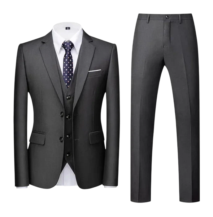 Purple Mens Suit Suit Suit And Vest Plus Pants Fashionable And Casual Two Button Three Piece Suit 16Colors Asian Size M 6Xl