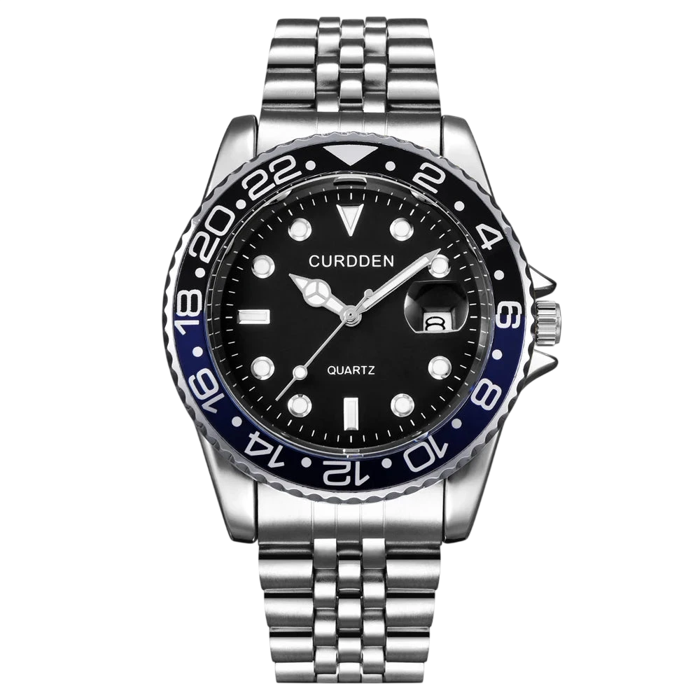 Men Famous Brand Watches Students Boys Fashion Stainless Steel Band Casual Calendar Quartz Watch Green Relogios Masculinos 2024