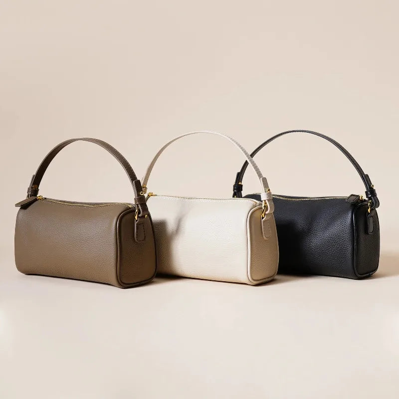 women's handbag simple and elegant crossbody bag first layer cowhide trendy versatile underarm bag for women