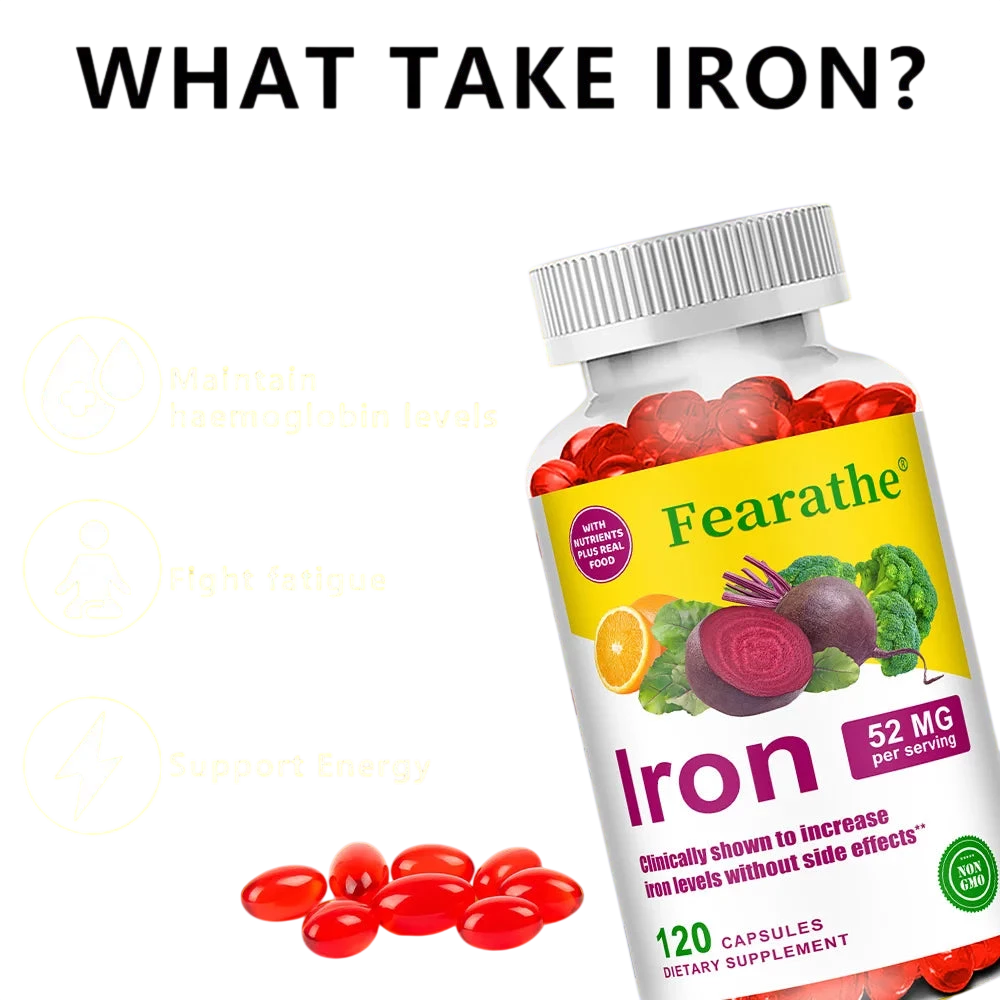 Iron And Vitamin C Supplement Boosts Energy Focus And Immune Function Supporting Red Blood Cells Improve Immunity Non Gmo