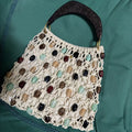 Retro Hand-woven Hollow Beaded Handbag For Women High-end Luxury Elegant Handbag European American Fashion Lady Beach Bags
